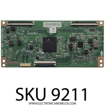 T-CON PARA TV TOSHIBA / NUMERO DE PARTE 292200 / RSAG7.820.10598/ROH / PANEL HD550Y3U72-TAL5KT\S0\GM\ROH / 292167 / DISPLAY HV550QUB-E1D / MODELO 55M550KU 55M550U
